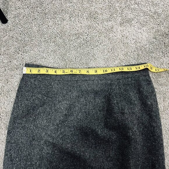 Vintage Sag Harbor Gray Wool Blend Midi Y2K Pencil Skirt Sz. 14 - Picture 9 of 12